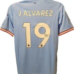 JULIÁN ÁLVAREZ SIGNED MANCHESTER CITY  HOME JERSEY