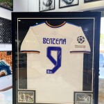 KARIM BENZEMA SIGNED REAL MADRID JERSEY FRAMED