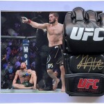 KHABIB NURMAGOMEDOV SIGNED UFC BLACK GLOVE