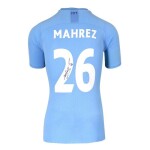 RIYAD MAHREZ SIGNED MANCHESTER CITY SHIRT - 2019-2020