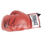 MIKE TYSON SIGNED RED BOXING GLOVE – WORLD  CHAMPION