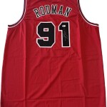 DENNIS RODMAN AUTOGRAPHED OFFICIAL NBA RED BULLS JERSEY