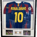 RONALDINHO SIGNED BARCELONA UEFA CHAMPIONS LEAGUE FINAL 2006 'BARCELONA Vs ARSENAL WINNING JERSEY