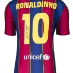 RONALDINHO BARCELONA BACK SIGNED JERSEY