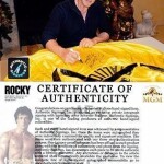 Sylvester Stallone 'Rocky' Balboa Autographed Tuf Wear Yellow Glove