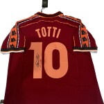 FRANCESCO TOTTI SIGNED AS ROMA SHIRT - 1998-99, NUMBER 10