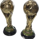 QATAR WORLD CUP TROPHY 2022 REPLICA (UNSIGNED) WEIGHT 5KG