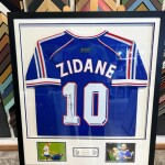 ZINEDINE ZIDANE BACK SIGNED FRANCE 98 WORLD CUP WINNING JERSEY